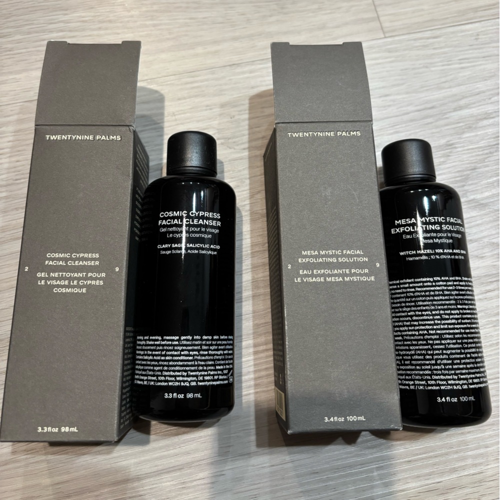 Twentynine Palms Facial Cleanser and Exfoliant Duo - New in Original Boxes